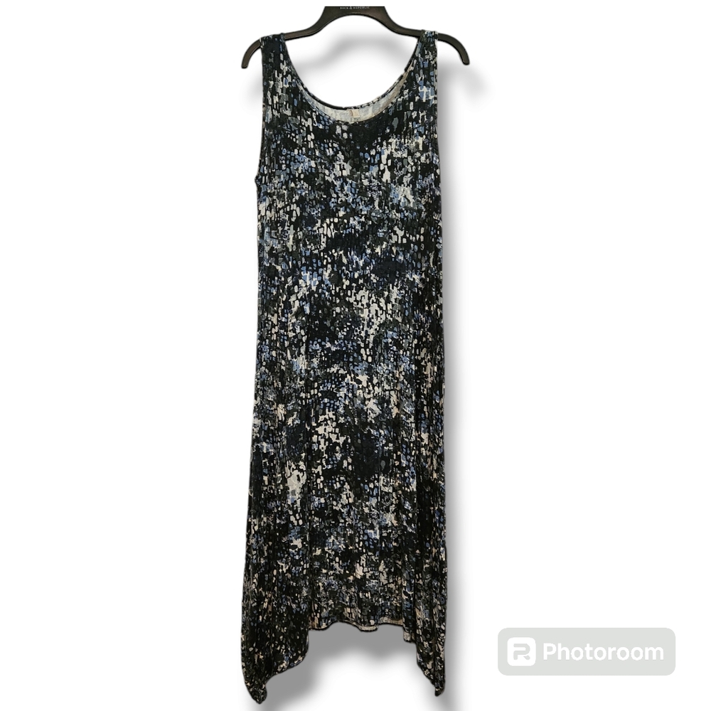 Women's L long dress flared bottom